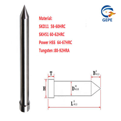58-60HRC پیچ های تیز و تیز برای ضربه زدن به قالب