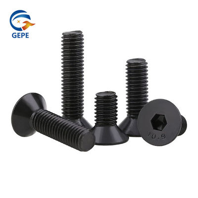 DIN7991 فلت سر Hex سوکت پیچ اکسید سیاه درجه 10.9 فولاد