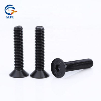 DIN7991 فلت سر Hex سوکت پیچ اکسید سیاه درجه 10.9 فولاد
